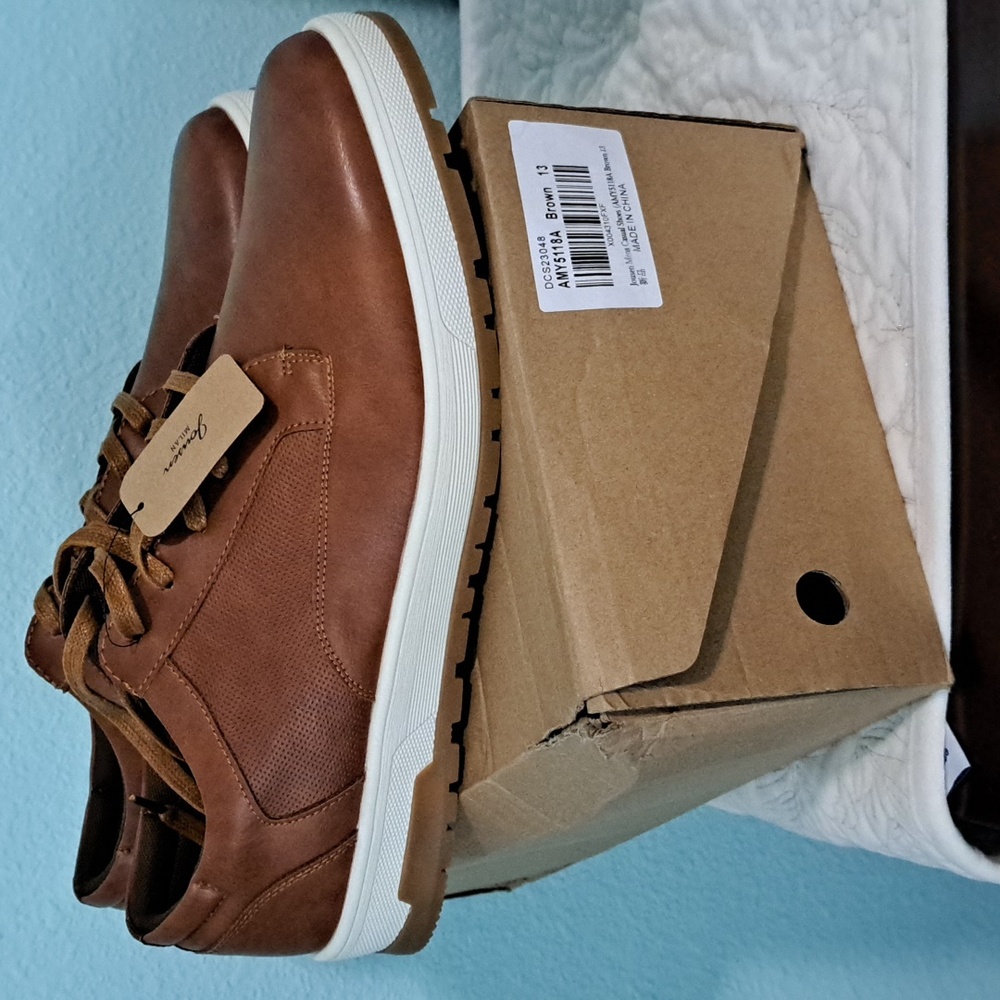 Jounsen Men's Casual Shoes Brown Size 13